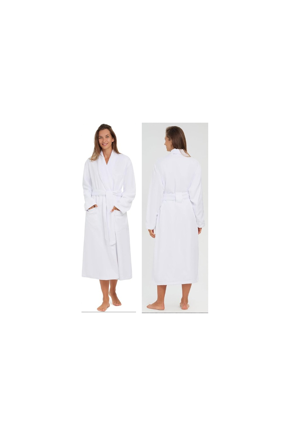 Plush-Lined Microfiber Bathrobe - Large