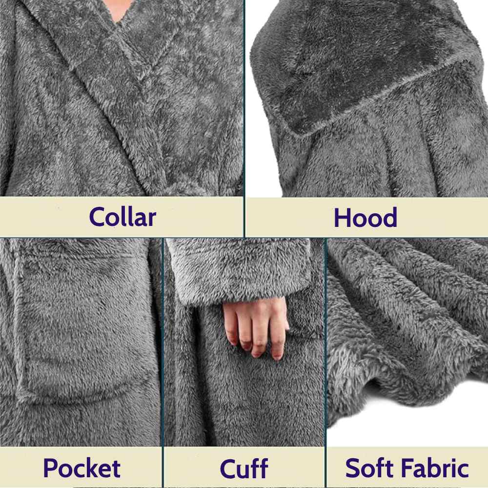 Hooded Shower Robe: image 3