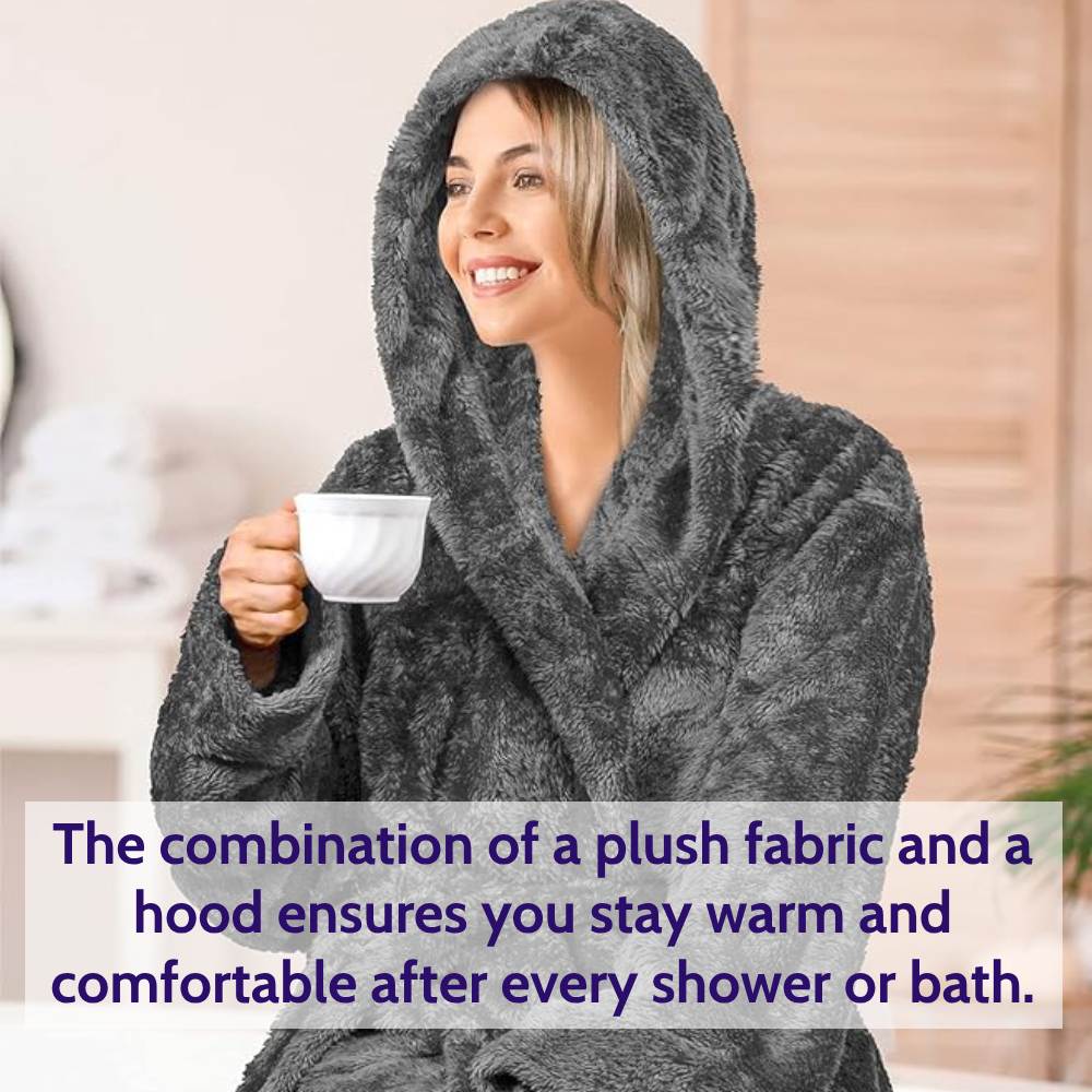 Hooded Shower Robe: image 4